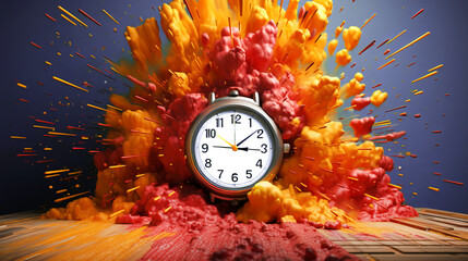 A dynamic image representing the excitement of a flash sale with countdown timer.