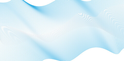Abstract blue blend digital wave lines and technology background. Minimal carve wavy white and blue flowing wave lines and glowing moving lines. Futuristic technology and sound wave lines background.