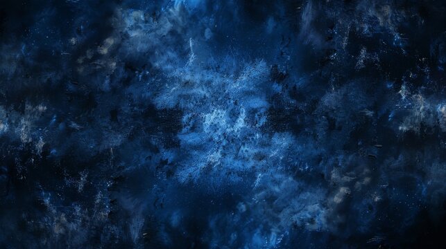 A dark blue textured background, evoking the mystery and depth of the universe.