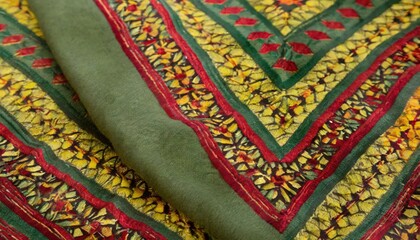Advertising - product photo of african american textile design red yellow green