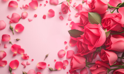 Fototapeta premium Elegant Rose Affection: A Symbol of Love for Mother's Day and Romantic Occasions