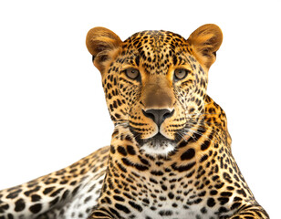 Leopard isoliert auf weißen Hintergrund, Freisteller