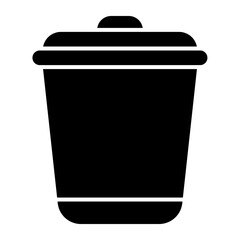 Trash Can Flat Icon Design