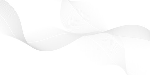 Abstract white blend waves lines and technology transparent gradient background. Modern white flowing wave lines and glowing moving lines. Futuristic technology and sound digital wave line background.