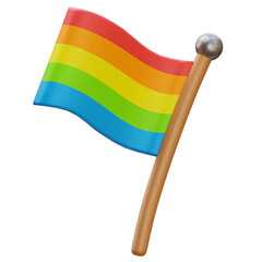 3D LGBT Rainbow Flag Illustration