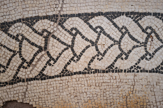 Mosaic on ancient Roman wall