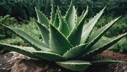 Obraz premium High-quality Advertising photo . Close up photo of aloe Vera leaf in female hands; herbal t