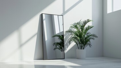 a plant in a white vase
