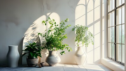 a plant in a white vase