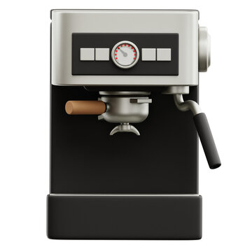 3D Coffee Espresso Machine Illustration