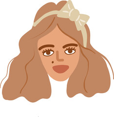 Character smiling woman different age and ethnicity. Young and aged, diverse. Vector outline illustration, linear, thin line, hand drawn sketch, doodle 