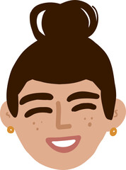 Character smiling woman different age and ethnicity. Young and aged, diverse. Vector flat illustration 