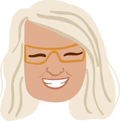 Character smiling woman different age and ethnicity. Young and aged, diverse. Vector outline illustration, linear, thin line, hand drawn sketch, doodle 