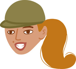 Character smiling woman different age and ethnicity. Young and aged, diverse. Vector outline illustration, linear, thin line, hand drawn sketch, doodle 