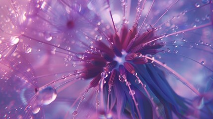 Serene Dandelion Bloom: Find serenity in the gentle bloom of a macro dandelion.