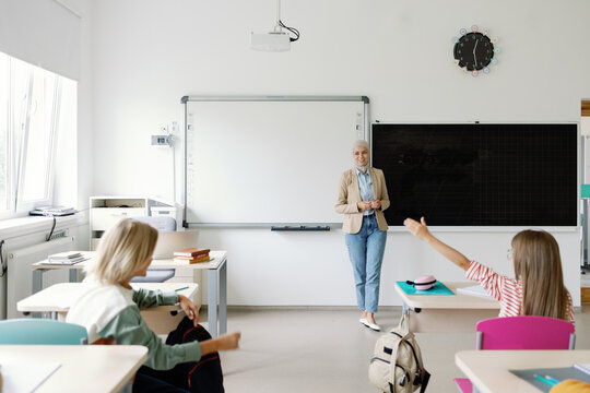 Back to school educational enthusiasm classroom lesson engagement 