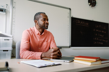 Educator working at school 