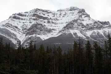 Obraz premium Surrounding views from the icefield parkway between Jasper and Lake Louise - Banff National Park - Alberta - Canada
