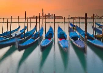 Fotobehang Italien, Venetien, Venedig, Markusplatz, Gondeln, San Giorio Maggiore, Lagune © Rainer Mirau