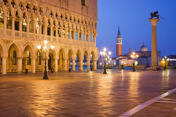 Italien, Venetien, Venedig, Markusplatz, Dogenpalast, San Giorio Maggiore
