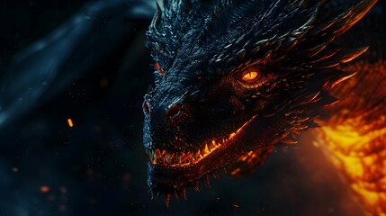 a cinematic and Dramatic portrait image for dragon
