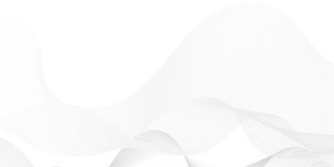 Abstract white blend waves lines and technology transparent gradient background. Modern white flowing wave lines and glowing moving lines. Futuristic technology and sound digital wave line background.