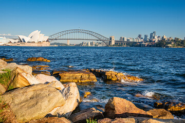 Panoramic view of Sydney Harbour from Mrs Macquarie's Point