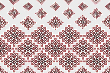 Oriental embroidery pattern, classic, geometric, seamless, white background.vector illustration