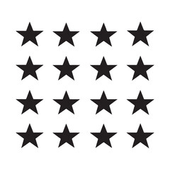 A black silhouette star set