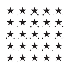 A black silhouette star set