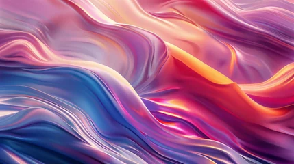 Foto op Canvas Abstract Wave Wallpaper Colorful Wavy Wallpaper © Mudassir