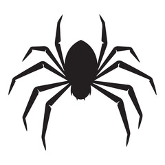 A black silhouette spider