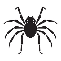 A black silhouette spider