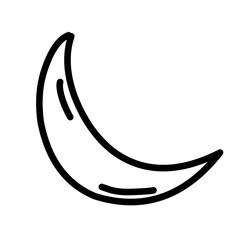moon and star line icon