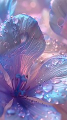 Liquid Bliss: Close-ups reveal the tranquil beauty of liquid wildflower bluebell petals.