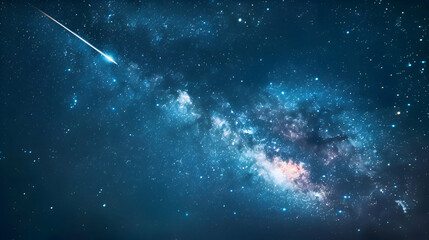 A meteor streaks through the Milky Way