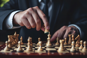 hand holding chess board
