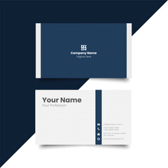 Vector Modern Creative and Clean Business Card Template. Simple Business Card Layout. Corporate visiting Card Layout with Gray Stripes. Creative and modern template