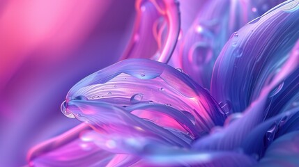 Serene Forms: Macro shots reveal the peaceful fluid forms of wildflower bluebell petals. - obrazy, fototapety, plakaty