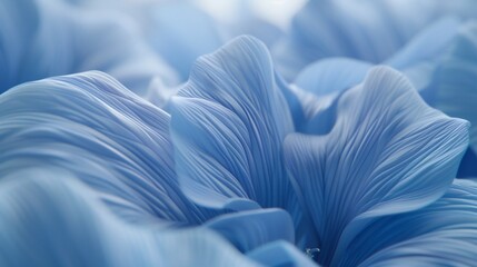Serene Petal Swirls: Close-ups reveal the gentle undulation of wildflower bluebell petals. - obrazy, fototapety, plakaty