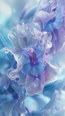 Serene Swirls: Close-ups showcase the calming swirls of liquid wildflower bluebell petals.