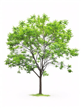  Ash  tree isolated on a solid, clear  white background