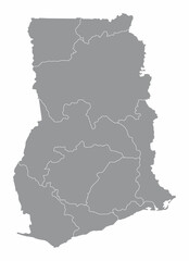 Ghana administrative map