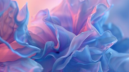 Obraz premium Tranquil Motion: Close-ups capture the soothing movement of fluid wildflower bluebell petals.