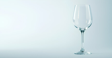 Fototapeta premium A sleek white wine glass on a grey background