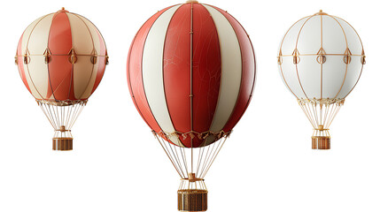 Air balloons isolated on a transparent background