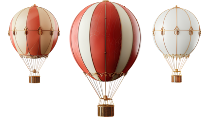 Air balloons isolated on a transparent background