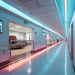 Obraz premium hospital hallway by incorporating a captivating motion effect