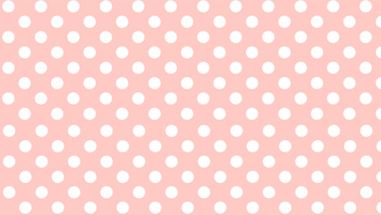 Pink background with white polka dots