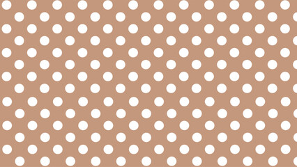 Brown background with white polka dots